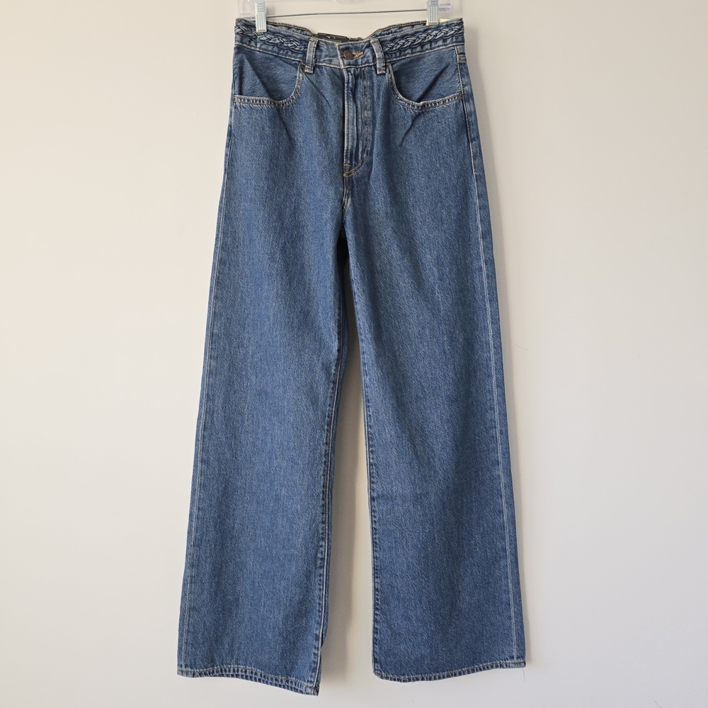 Levi's Ribcage Wide Leg Jeans Womens 28 Medium Wash NWT